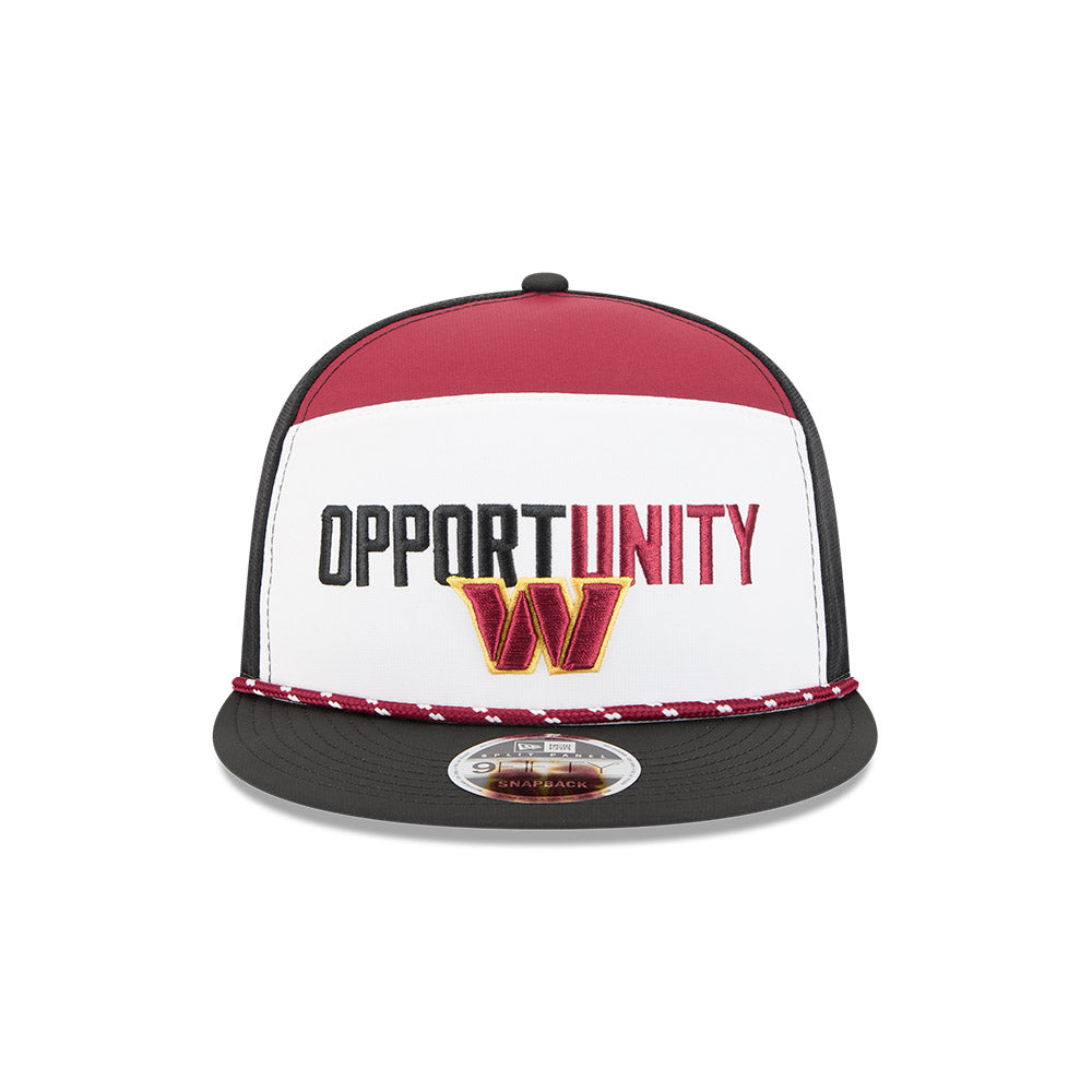 Washington Commanders New Era 2025 Inspire Change Split Panel 9FIFTY Snapback Hat - White/Black/Burgundy