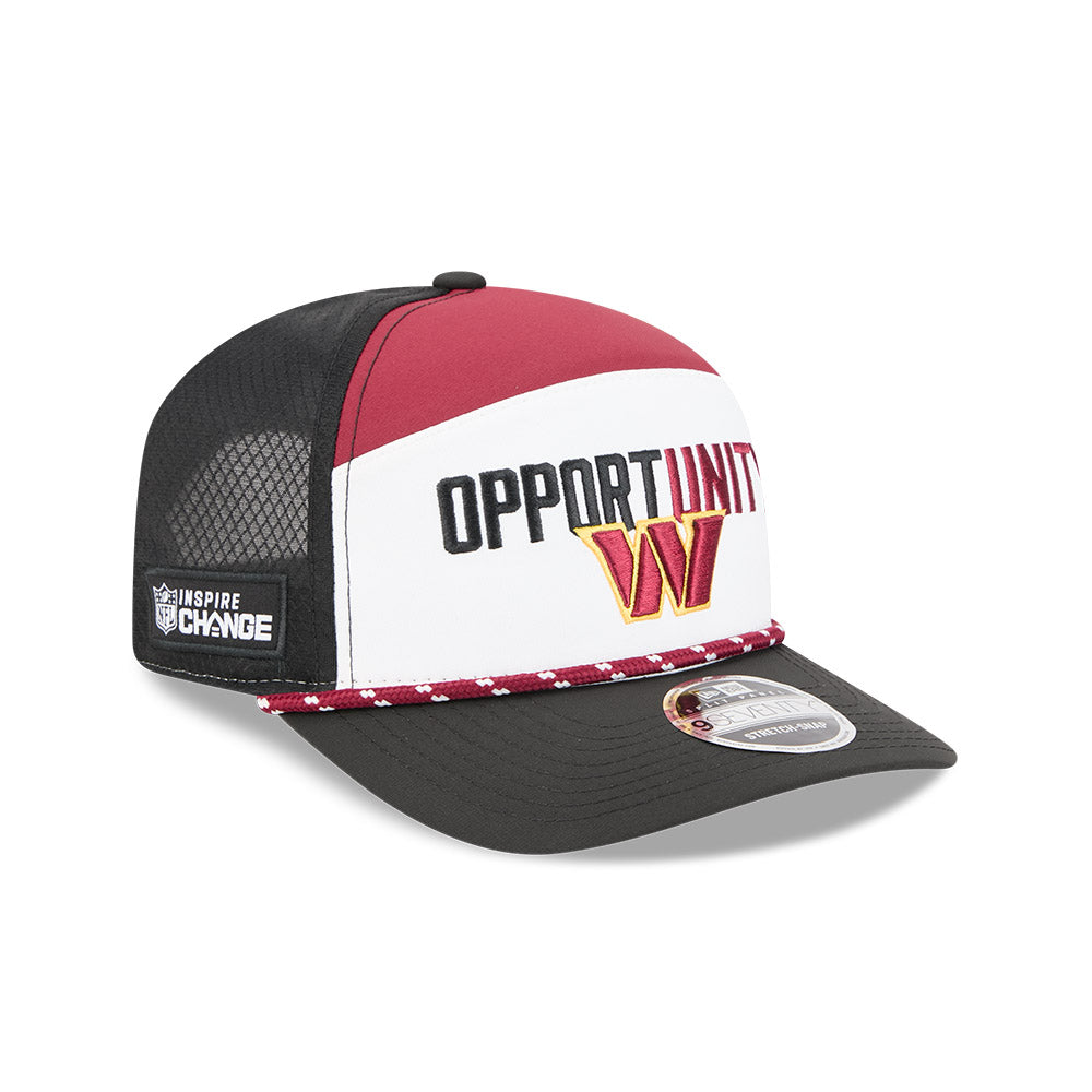 Washington Commanders New Era 2025 Inspire Change Split Panel 9SEVENTY Snapback Hat - White/Black/Burgundy