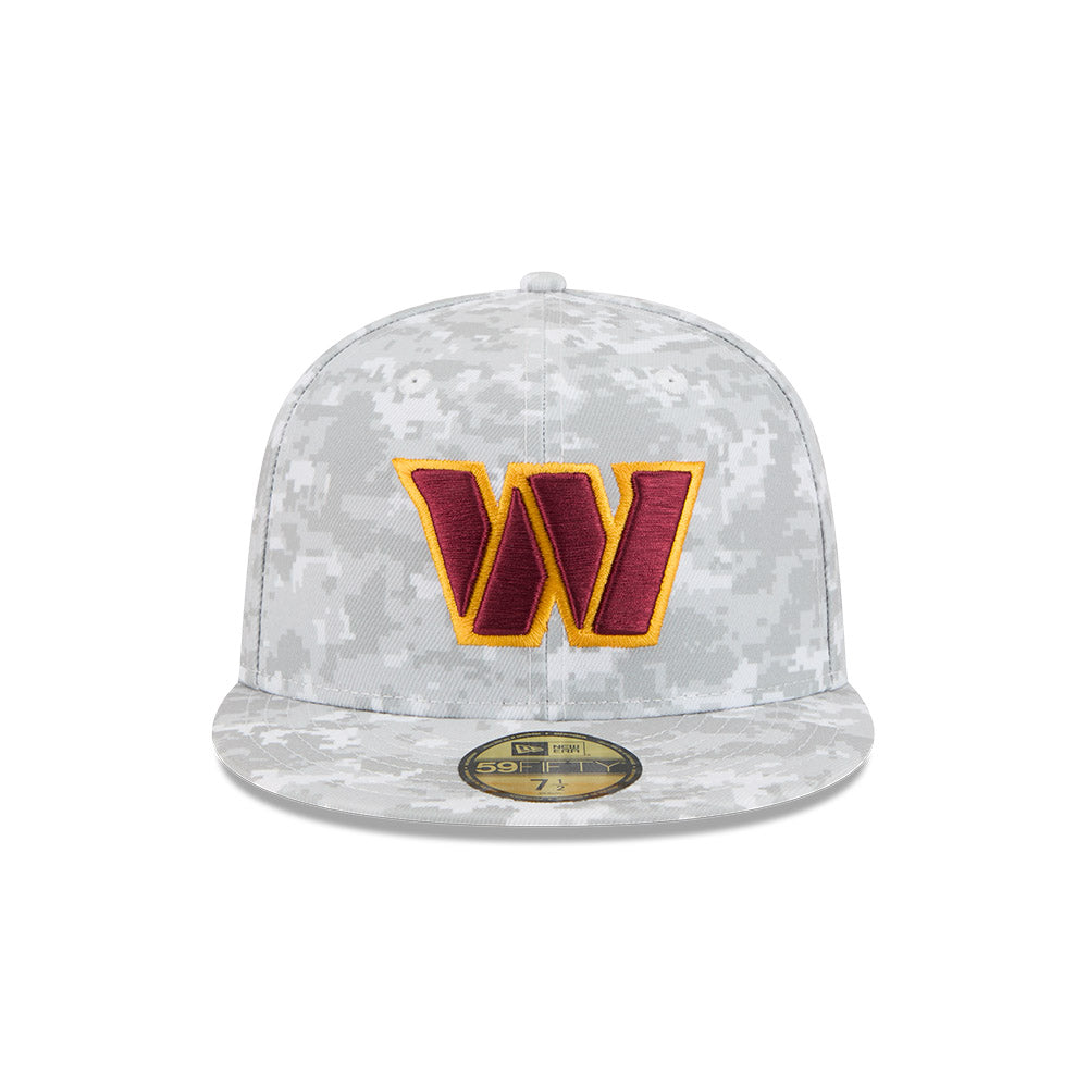 Washington Commanders New Era 2025 Salute to Service Fan Pack 59FIFTY Fitted Hat - White/Gray