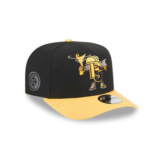 Pittsburgh Steelers New Era CARTOON SERIES 9FIFTY A-Frame Snapback NFL Hat - Black/Yellow