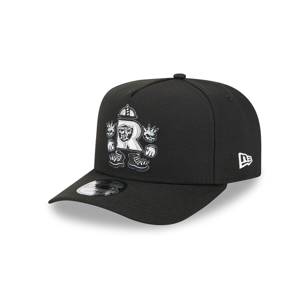 Oakland Raiders New Era CARTOON SERIES 9FIFTY A-Frame Snapback NFL Hat - Black