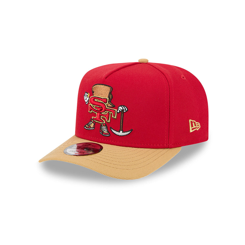 San Francisco 49ers New Era CARTOON SERIES 9FIFTY A-Frame Snapback NFL Hat - Scarlet/Gold