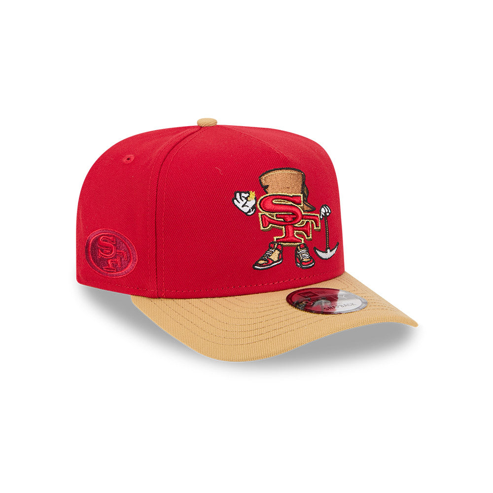 San Francisco 49ers New Era CARTOON SERIES 9FIFTY A-Frame Snapback NFL Hat - Scarlet/Gold