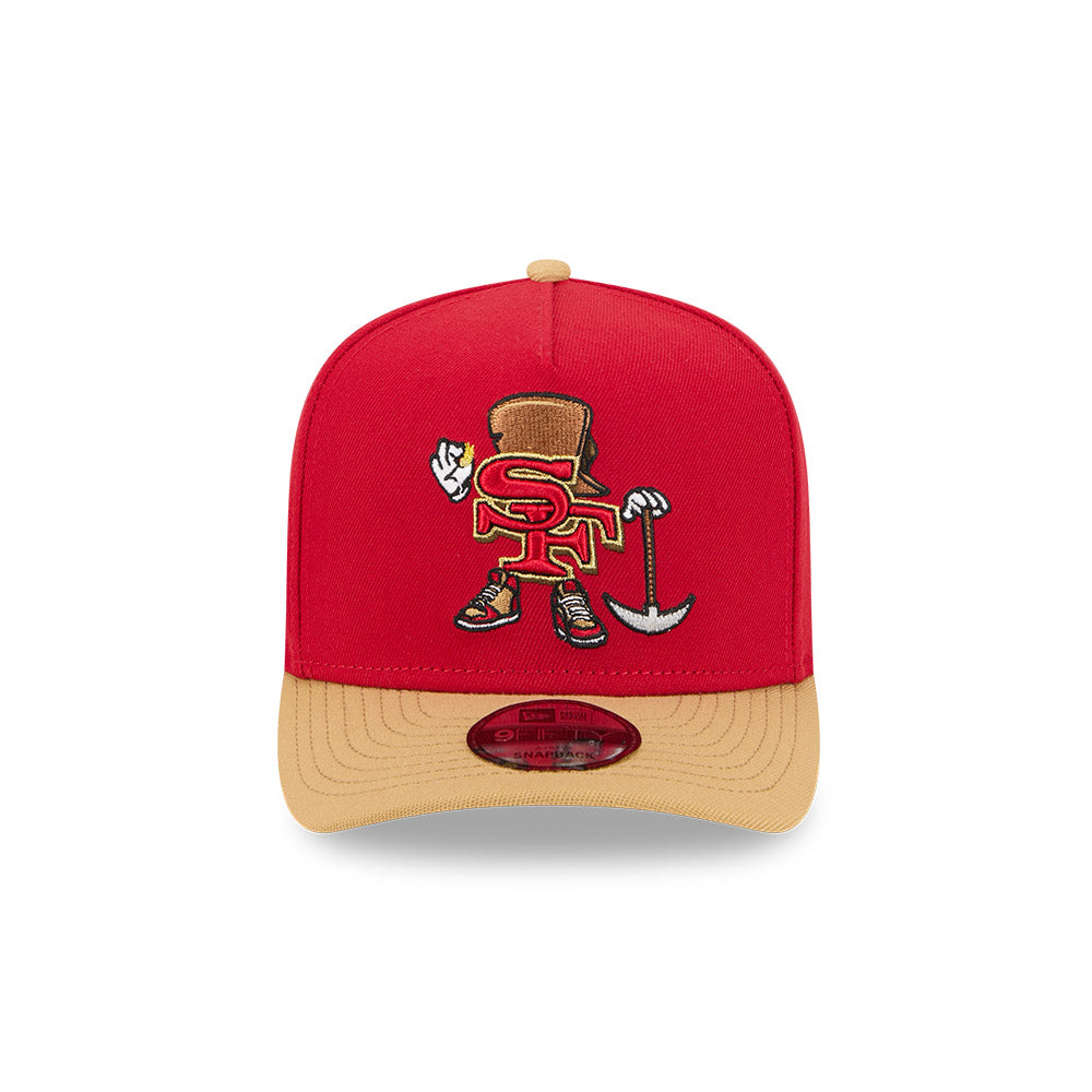 San Francisco 49ers New Era CARTOON SERIES 9FIFTY A-Frame Snapback NFL Hat - Scarlet/Gold