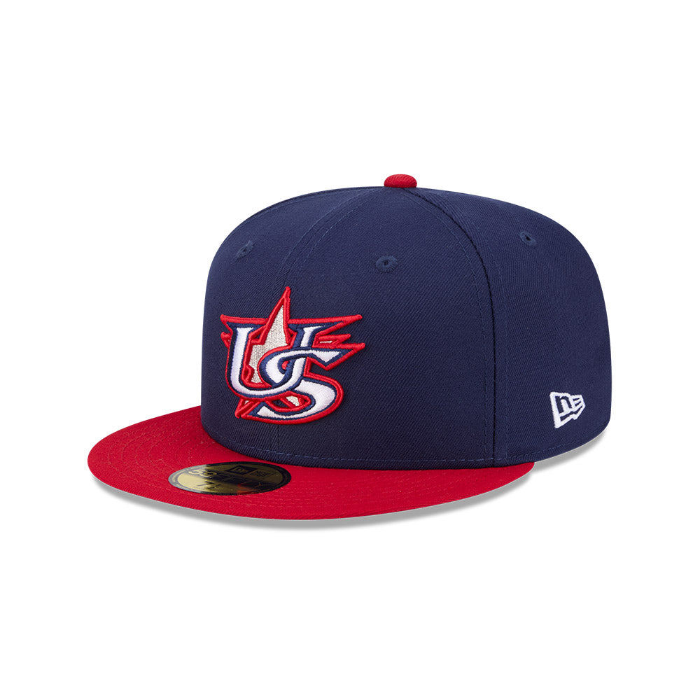 USA Baseball New Era 2026 World Baseball Classic 59FIFTY Fitted Hat - Navy/Red