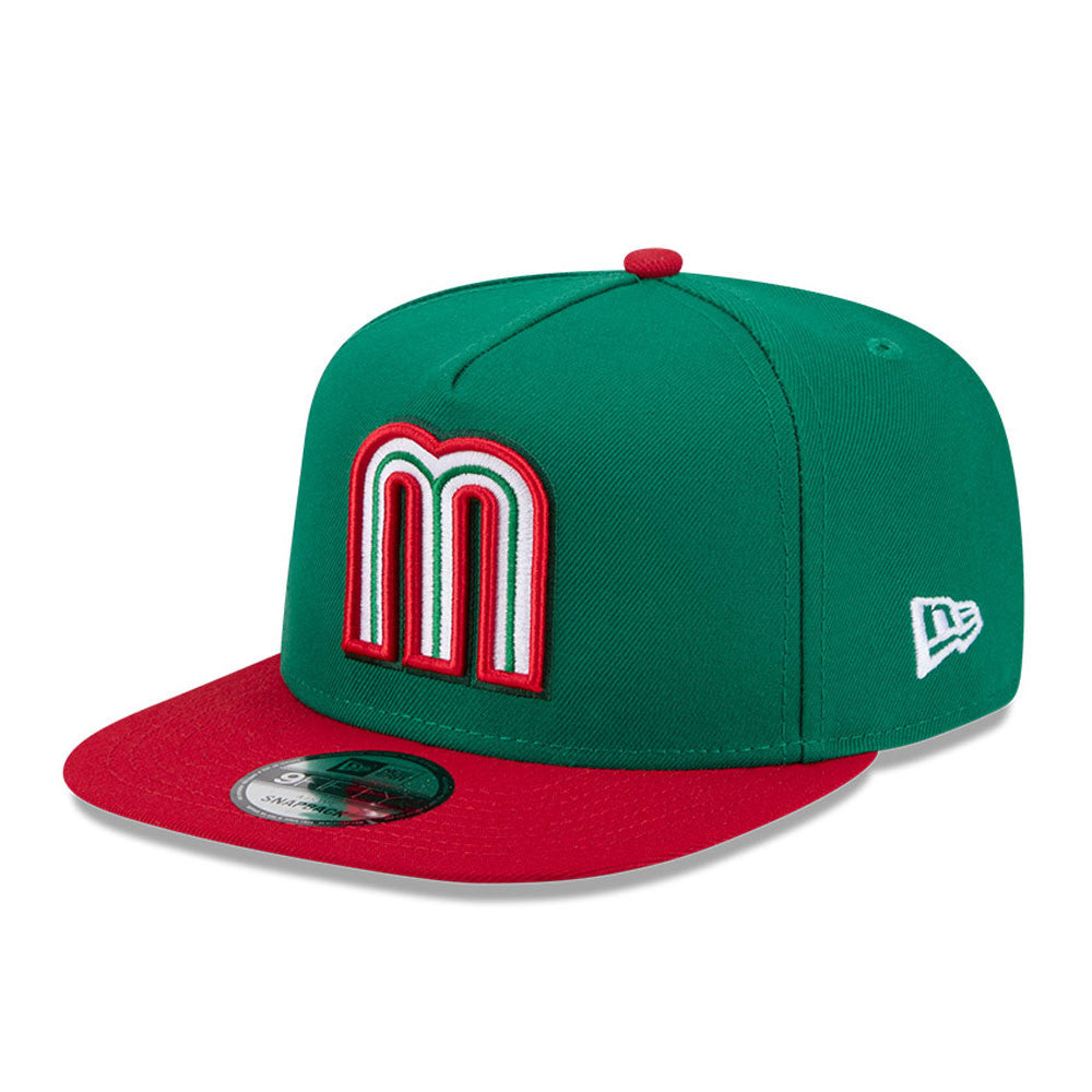 MEXICO Baseball New Era 2026 World Baseball Classic 9Fifty A-Frame Snapback Hat - Green/Red