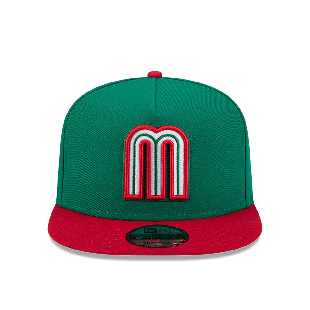MEXICO Baseball New Era 2026 World Baseball Classic 9Fifty A-Frame Snapback Hat - Green/Red