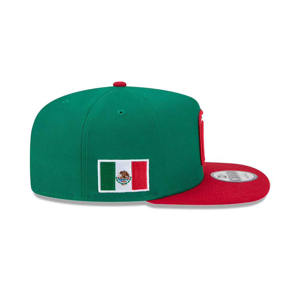 MEXICO Baseball New Era 2026 World Baseball Classic 9Fifty A-Frame Snapback Hat - Green/Red
