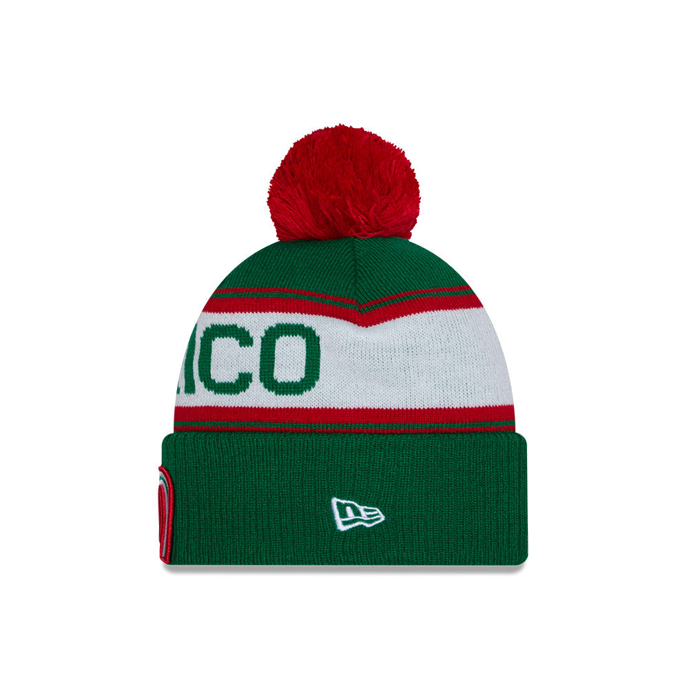 MEXICO Baseball New Era 2026 World Baseball Classic Pom Knit - Green/Red