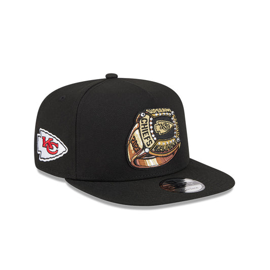 Kansas City Chiefs New Era "RINGS" 9Fifty A-Frame Snapback NFL Hat - Black