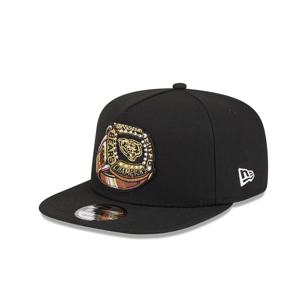 Chicago Bears New Era "RINGS" 9Fifty A-Frame Snapback NFL Hat - Black