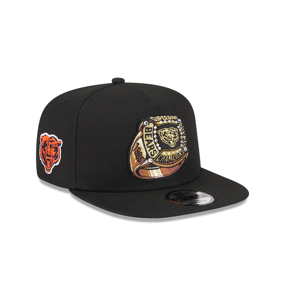 Chicago Bears New Era "RINGS" 9Fifty A-Frame Snapback NFL Hat - Black