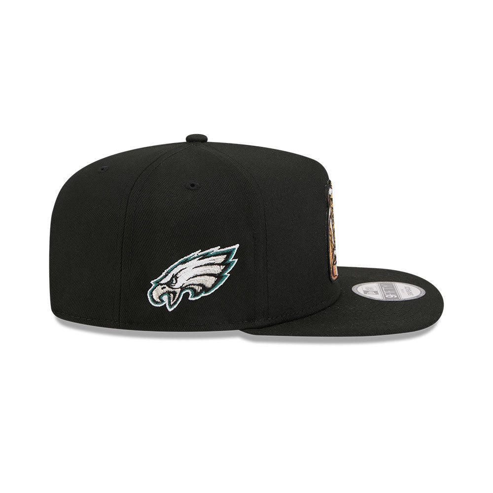 Philadelphia Eagles New Era "RINGS" 9Fifty A-Frame Snapback NFL Hat - Black