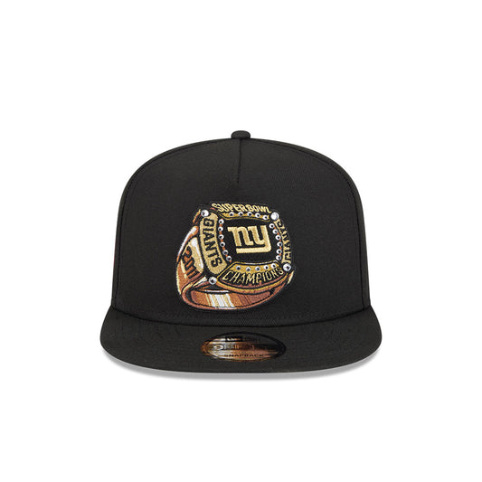 New York Giants New Era "RINGS" 9Fifty A-Frame Snapback NFL Hat - Black
