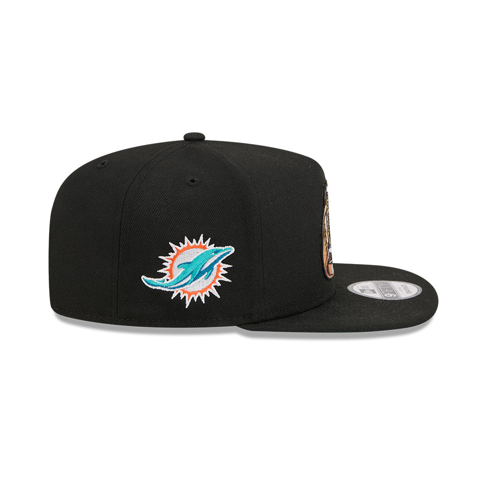 Miami Dolphins New Era "RINGS" 9Fifty A-Frame Snapback NFL Hat - Black