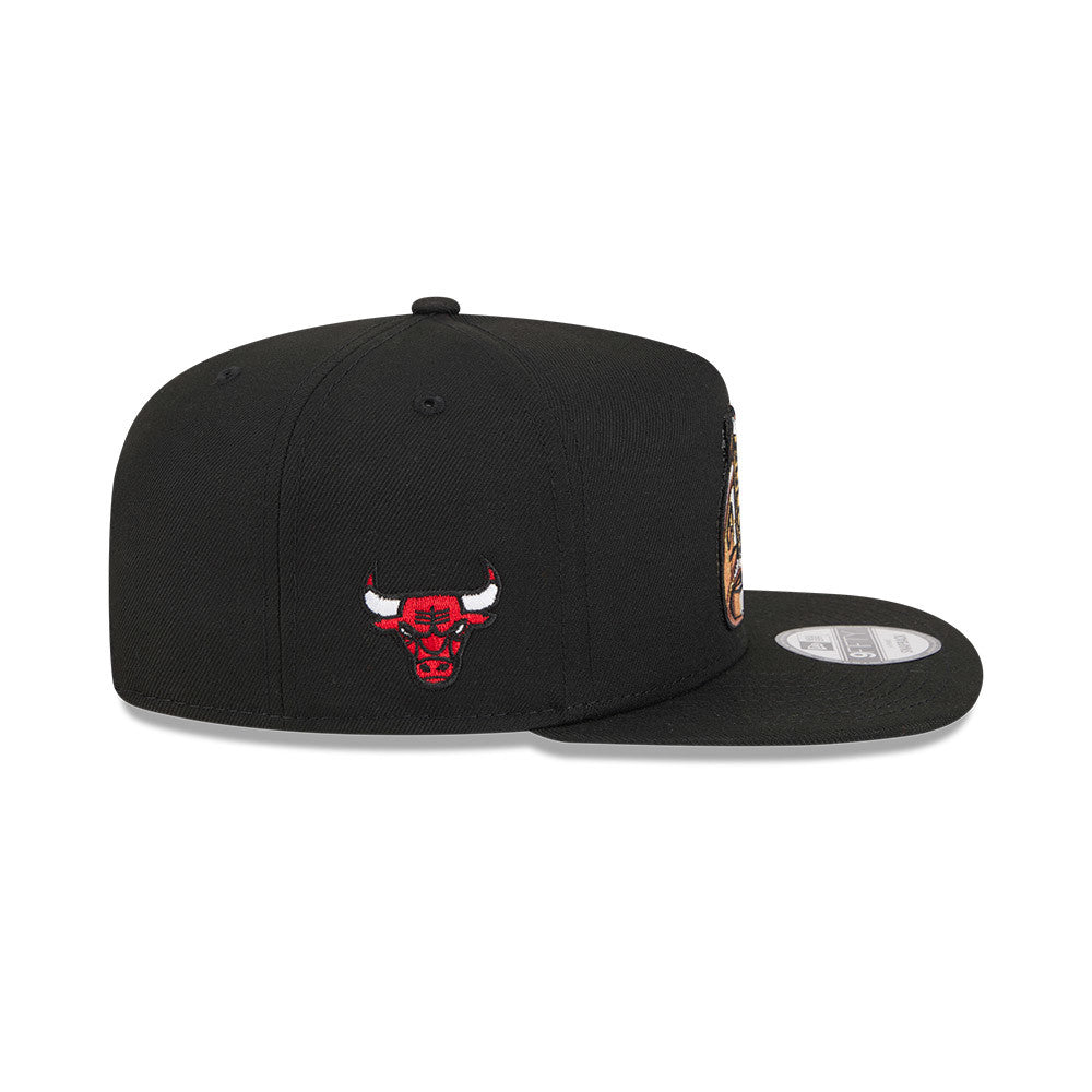 Chicago Bulls New Era "RINGS" 9Fifty A-Frame Snapback NBA Hat - Black