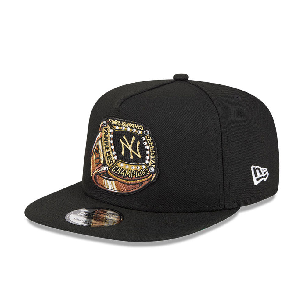 New York Yankees New Era "RINGS" 9Fifty A-Frame Snapback MLB Hat - Black