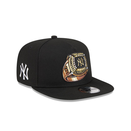 New York Yankees New Era "RINGS" 9Fifty A-Frame Snapback MLB Hat - Black