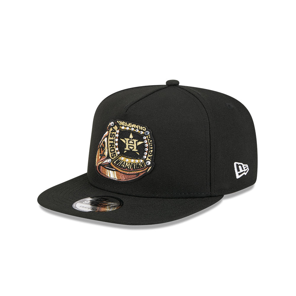 Houston Astros New Era "RINGS" 9Fifty A-Frame Snapback MLB Hat - Black