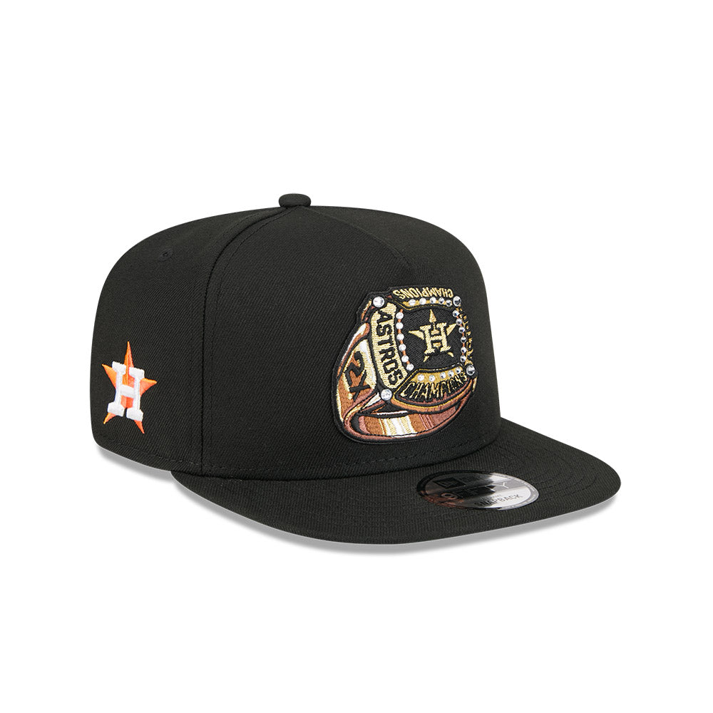 Houston Astros New Era "RINGS" 9Fifty A-Frame Snapback MLB Hat - Black