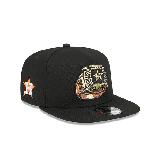 Houston Astros New Era "RINGS" 9Fifty A-Frame Snapback MLB Hat - Black
