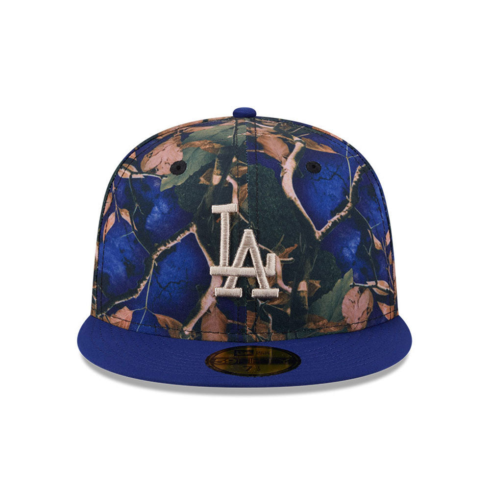 Los Angeles Dodgers MLB LEAVES Exclusive New Era 59Fifty Fitted Hat - Real Leaves/Royal