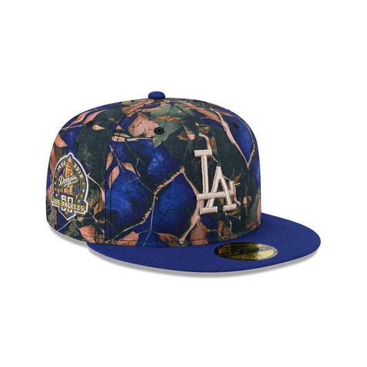 Los Angeles Dodgers MLB LEAVES Exclusive New Era 59Fifty Fitted Hat - Real Leaves/Royal