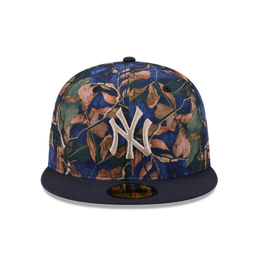 New York Yankees MLB LEAVES Exclusive New Era 59Fifty Fitted Hat - Real Leaves/Navy