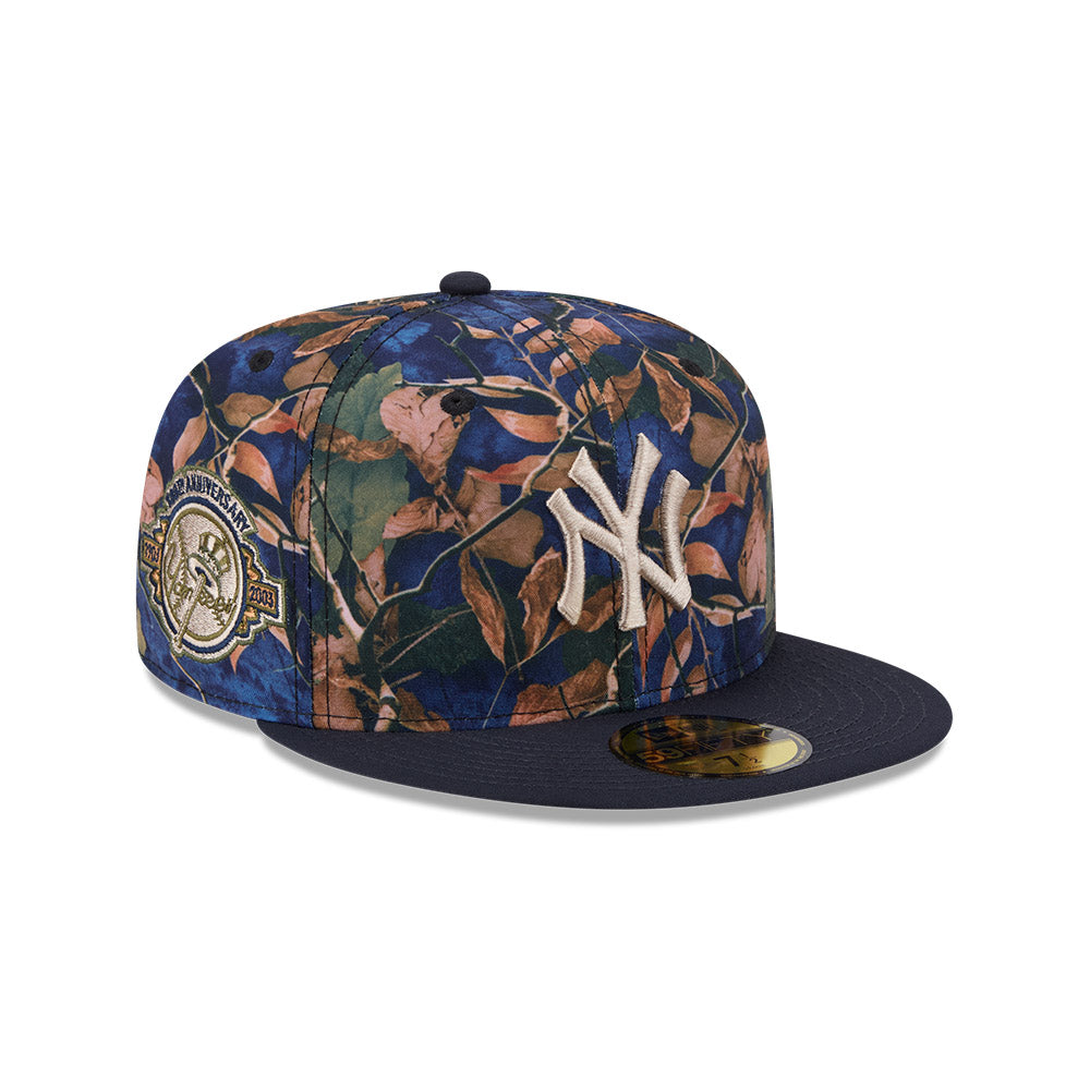 New York Yankees MLB LEAVES Exclusive New Era 59Fifty Fitted Hat - Real Leaves/Navy