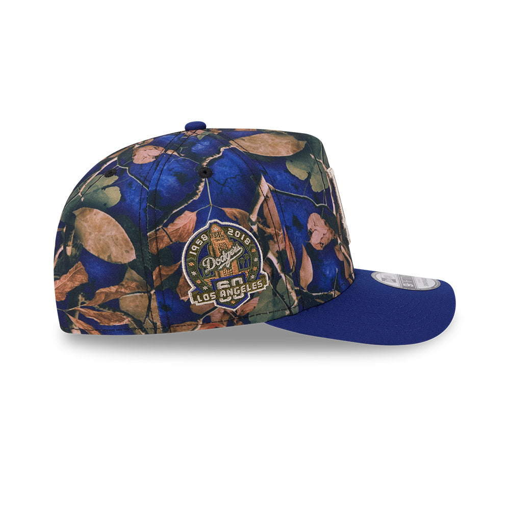 Los Angeles Dodgers MLB LEAVES New Era 9Fifty A-Frame Snapback Hat - Real Leaves/Royal