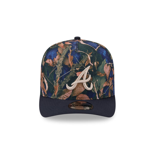 Atlanta Braves MLB LEAVES New Era 9Fifty A-Frame Snapback Hat - Real Leaves/Navy