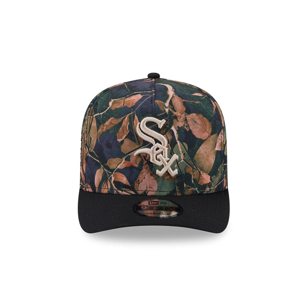 Chicago White Sox MLB LEAVES New Era 9Fifty A-Frame Snapback Hat - Real Leaves/Black