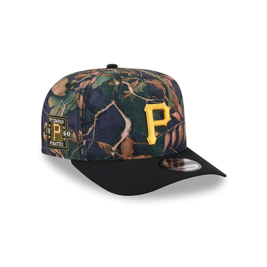 Pittsburgh Pirates MLB LEAVES New Era 9Fifty A-Frame Snapback Hat - Real Leaves/Black