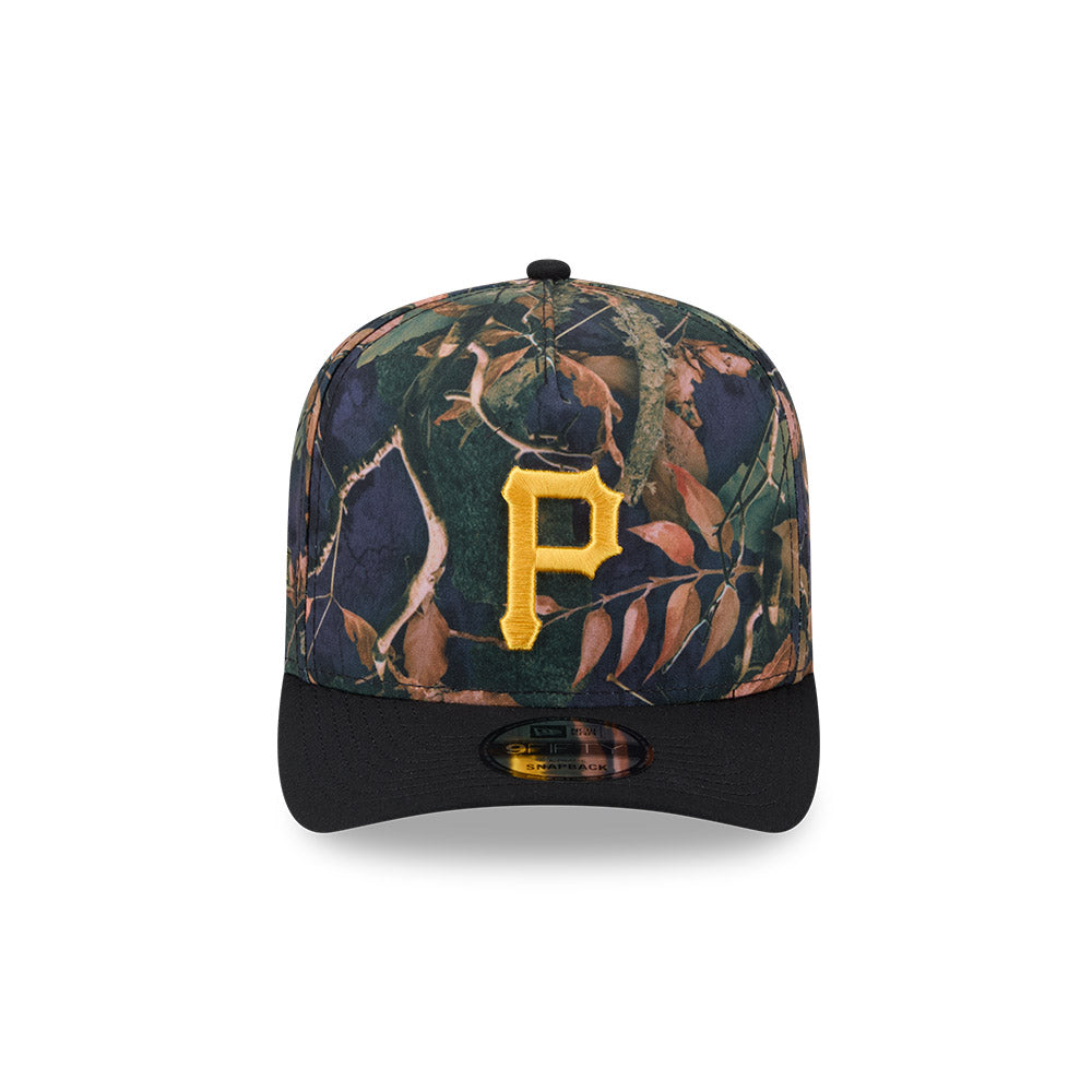 Pittsburgh Pirates MLB LEAVES New Era 9Fifty A-Frame Snapback Hat - Real Leaves/Black