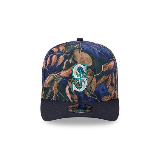 Seattle Mariners MLB LEAVES New Era 9Fifty A-Frame Snapback Hat - Real Leaves/Navy