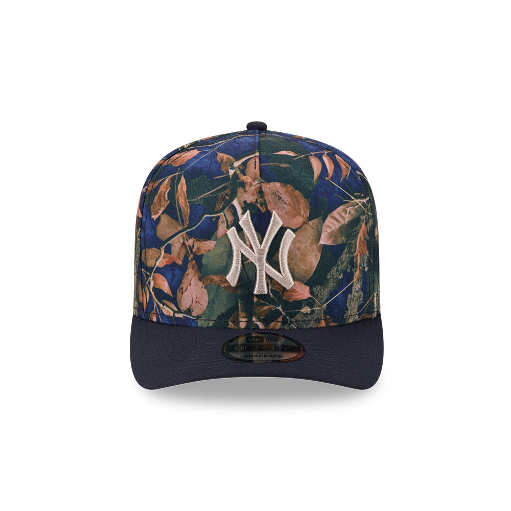 New York Yankees MLB LEAVES New Era 9Fifty A-Frame Snapback Hat - Real Leaves/Navy