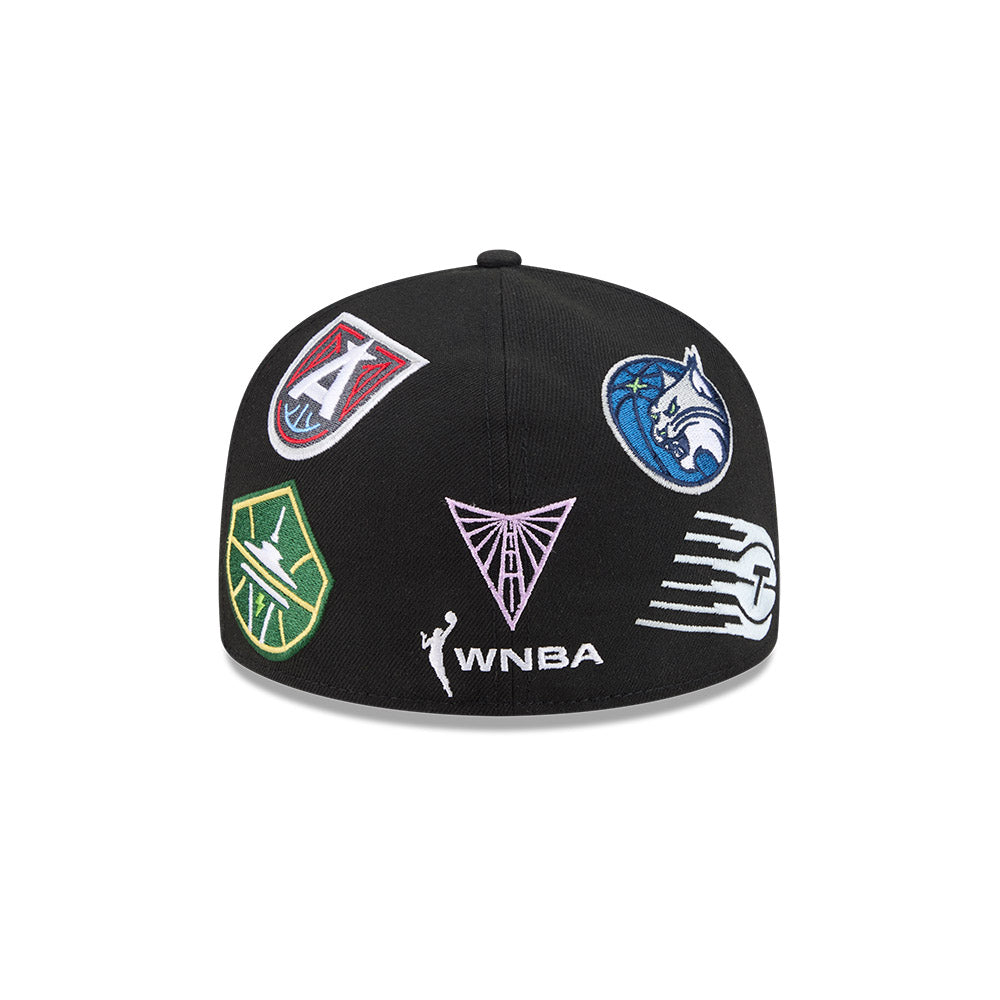 Atl Rivals Hat Wnba WNBA New Era ALL OVER LOGO Exclusive 59Fifty Fitted Hat - Black/Team C ...