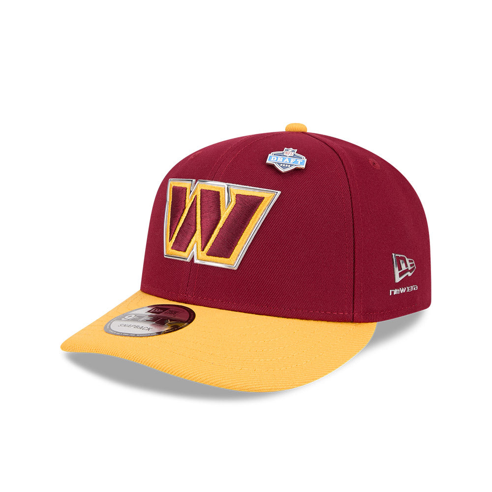 Washington Commanders New Era 2026 NFL Draft On Stage Pre-Curved 9FIFTY Snapback Hat - Burgundy/Gold