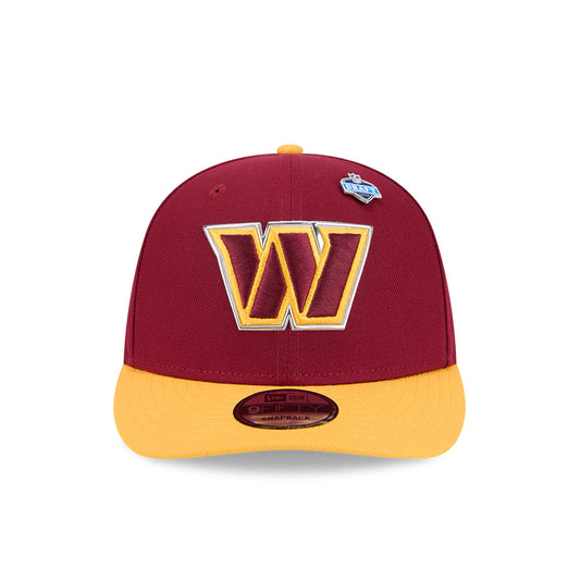 Washington Commanders New Era 2026 NFL Draft On Stage Pre-Curved 9FIFTY Snapback Hat - Burgundy/Gold