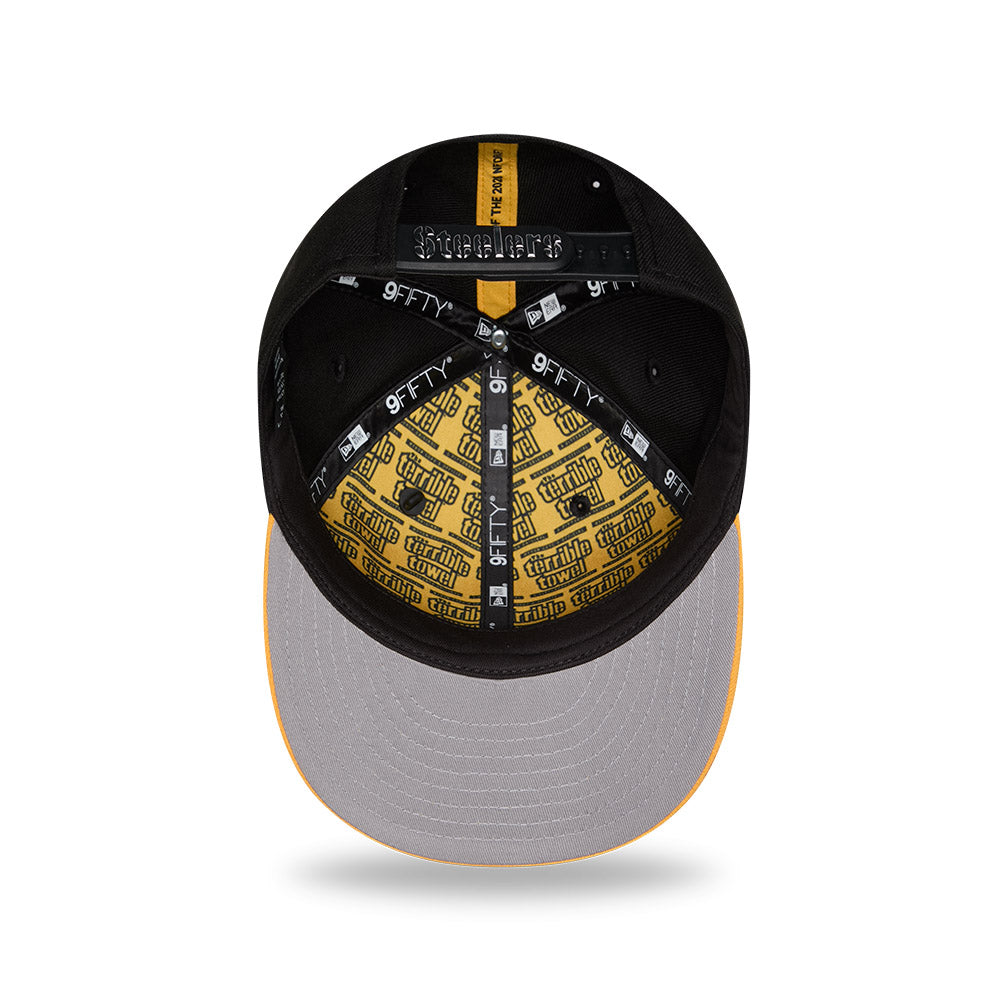 Pittsburgh Steelers New Era 2026 NFL Draft On Stage Pre-Curved 9FIFTY Snapback Hat - Black/Yellow