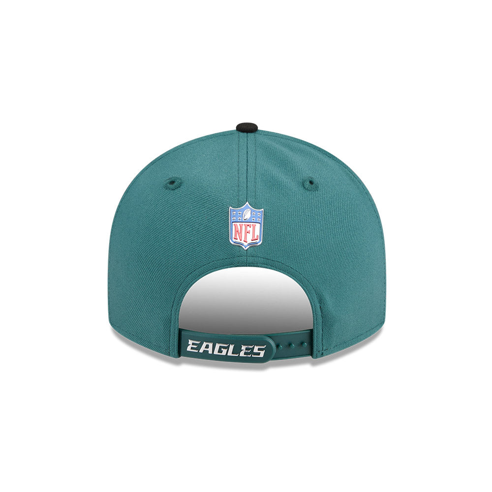 Philadelphia Eagles New Era 2026 NFL Draft On Stage Pre-Curved 9FIFTY Snapback Hat - Midnight Green/Black