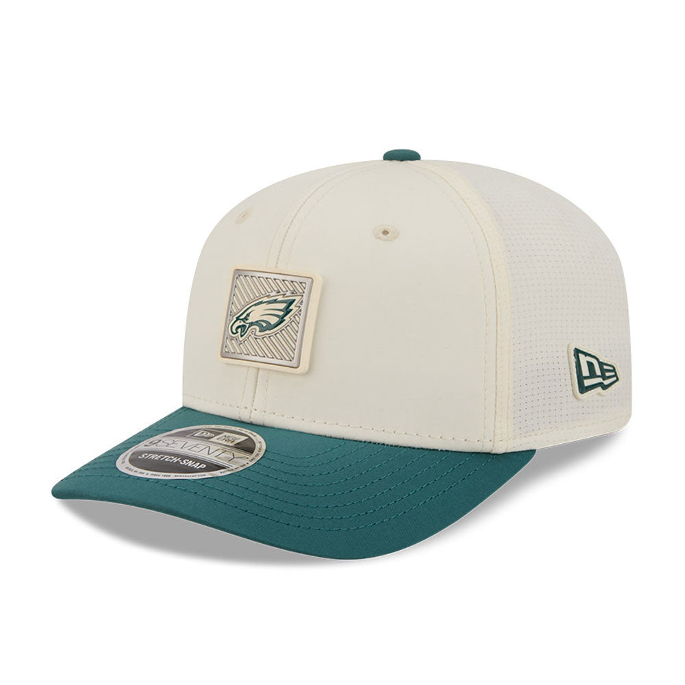 Philadelphia Eagles New Era 2026 NFL Training Camp 9SEVENTY Adjustable Hat - Cream/Kelly