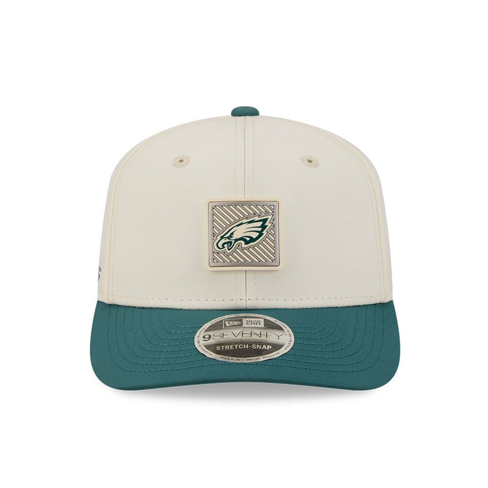 Philadelphia Eagles New Era 2026 NFL Training Camp 9SEVENTY Adjustable Hat - Cream/Kelly