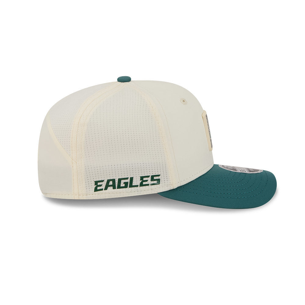 Philadelphia Eagles New Era 2026 NFL Training Camp 9SEVENTY Adjustable Hat - Cream/Kelly