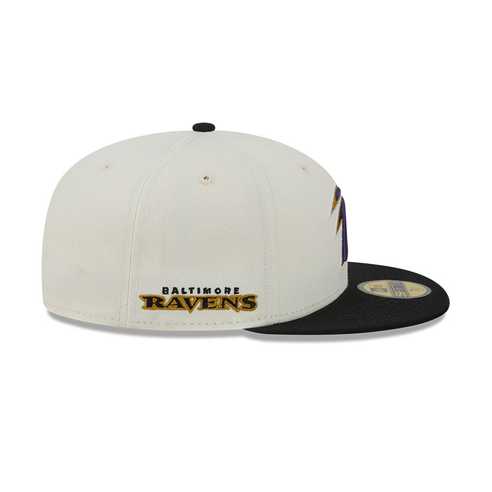 Baltimore Ravens "DECEPTOR" Exclusive New Era 59Fifty Fitted Hat - Chrome/Black