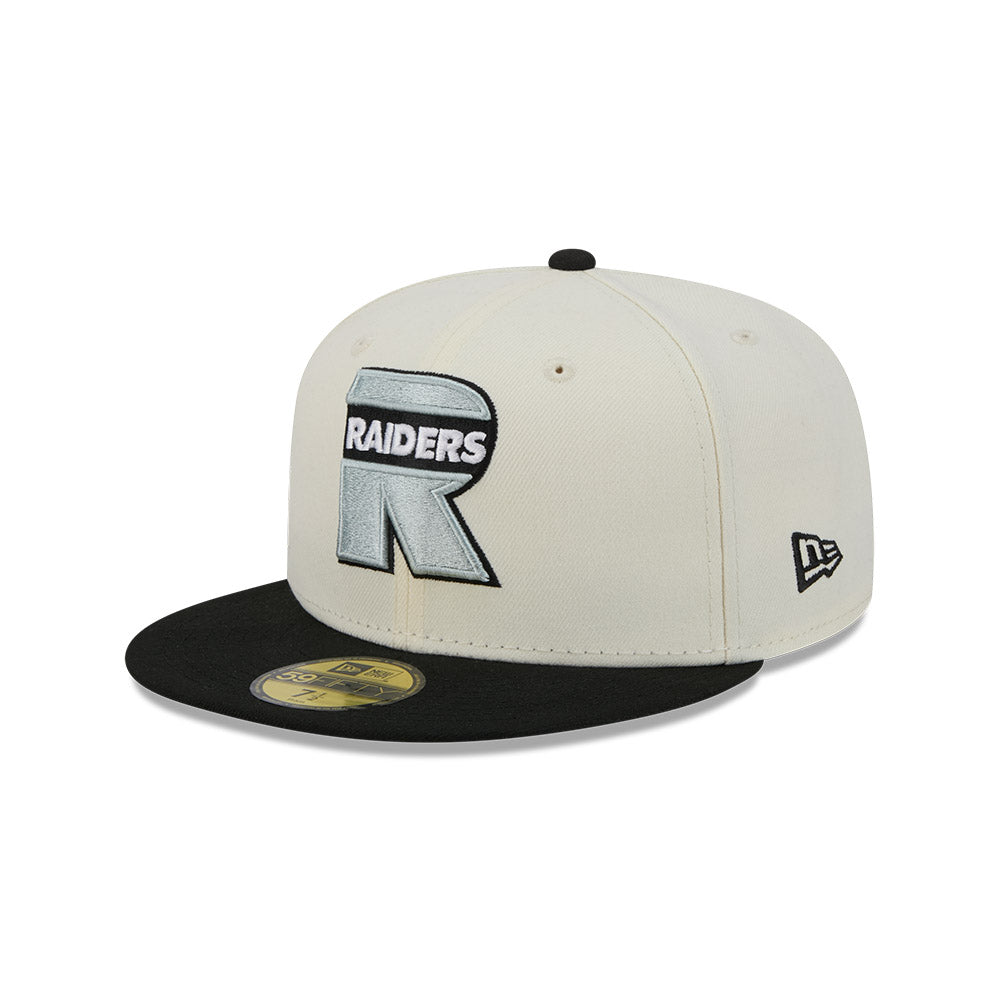 Las Vegas Raiders "DECEPTOR" Exclusive New Era 59Fifty Fitted Hat - Chrome/Black