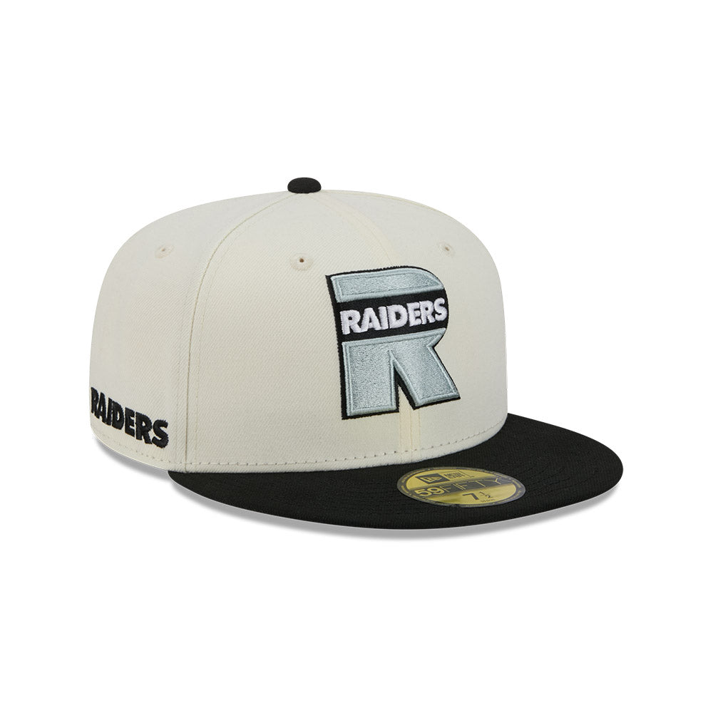 Las Vegas Raiders "DECEPTOR" Exclusive New Era 59Fifty Fitted Hat - Chrome/Black