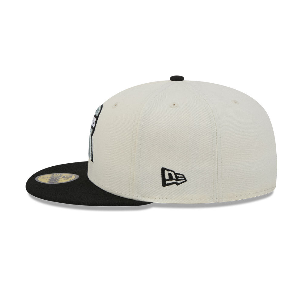 Las Vegas Raiders "DECEPTOR" Exclusive New Era 59Fifty Fitted Hat - Chrome/Black