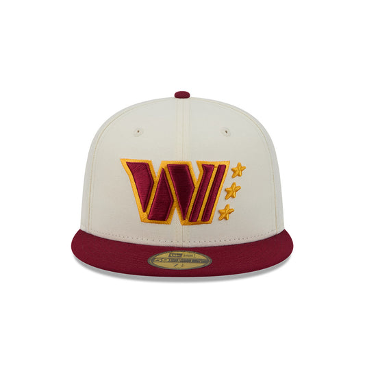 Washington Commanders "DECEPTOR" Exclusive New Era 59Fifty Fitted Hat - Chrome/Burgundy