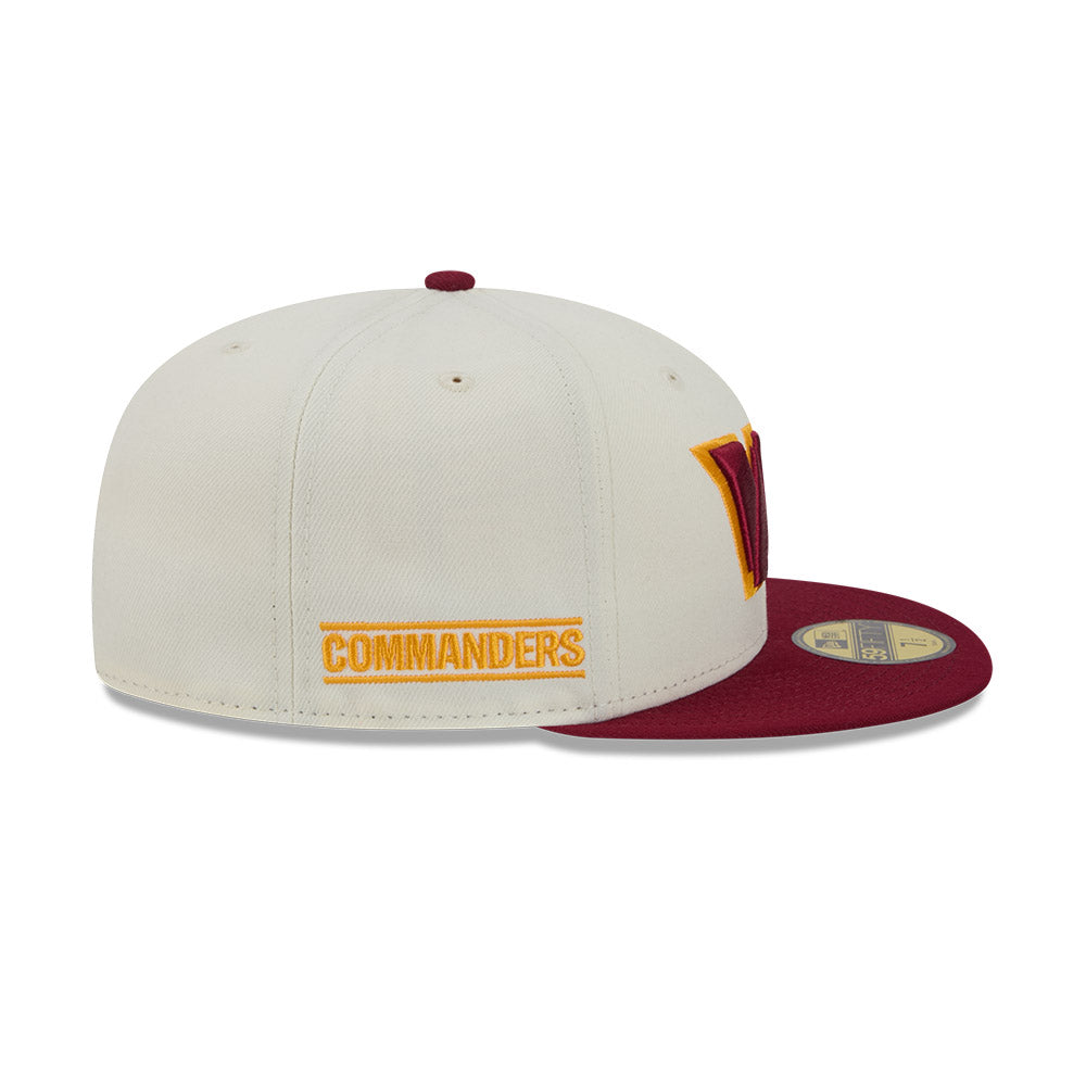 Washington Commanders "DECEPTOR" Exclusive New Era 59Fifty Fitted Hat - Chrome/Burgundy